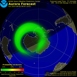 Current Southern hemispheric power input map