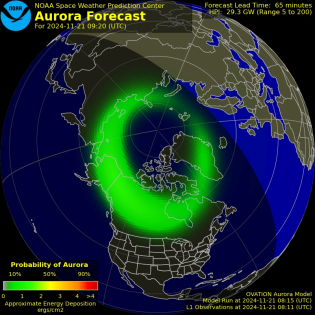 Current Northern hemispheric power input map