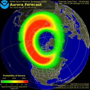Current Northern hemispheric power input map