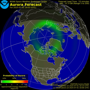 Current Northern hemispheric power input map