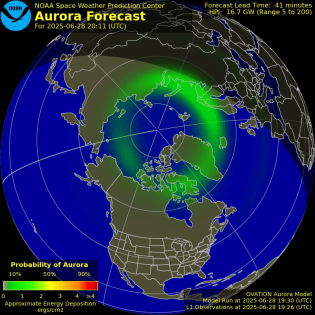 Current Northern hemispheric power input map