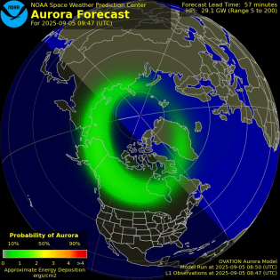 Current Northern hemispheric power input map