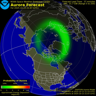 Current Northern hemispheric power input map