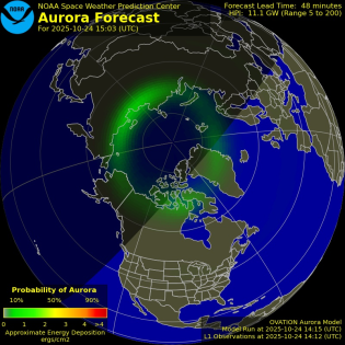 Current Northern hemispheric power input map