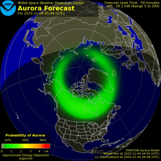 Current Northern hemispheric power input map