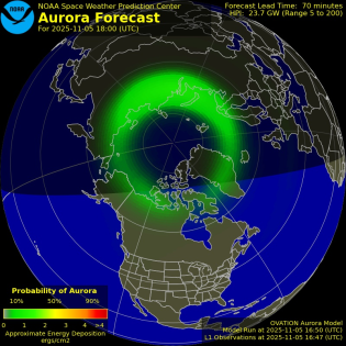 Current Northern hemispheric power input map