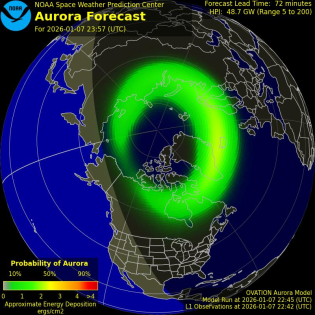Current Northern hemispheric power input map
