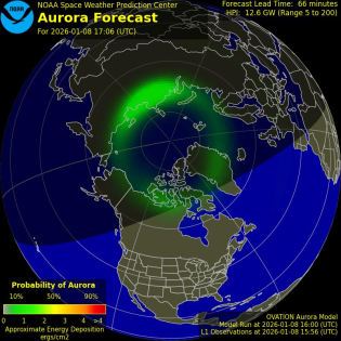 Current Northern hemispheric power input map