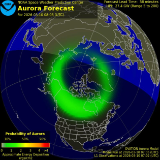 Current Northern hemispheric power input map