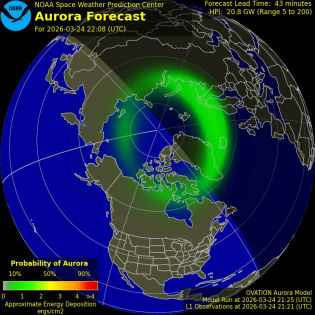 Current Northern hemispheric power input map