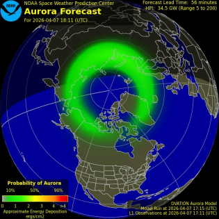 Current Northern hemispheric power input map