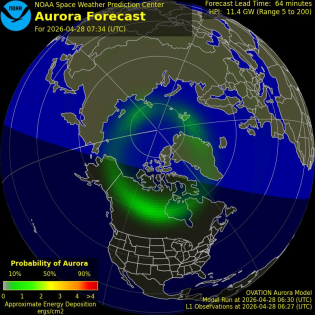 Current Northern hemispheric power input map