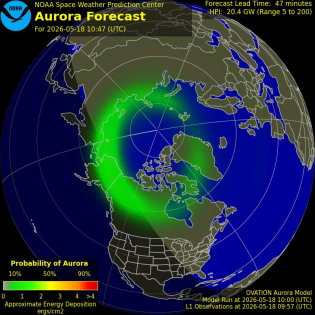 Current Northern hemispheric power input map