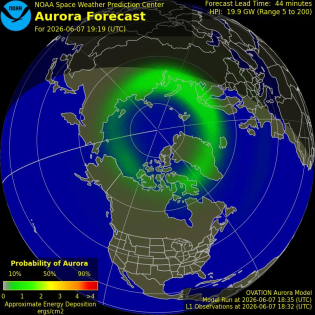 Current Northern hemispheric power input map