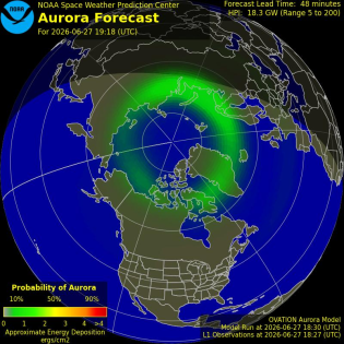 Current Northern hemispheric power input map