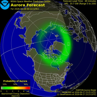 Current Northern hemispheric power input map