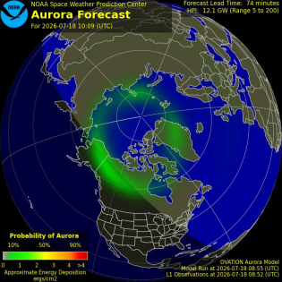 Current Northern hemispheric power input map