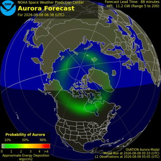 Current Northern hemispheric power input map